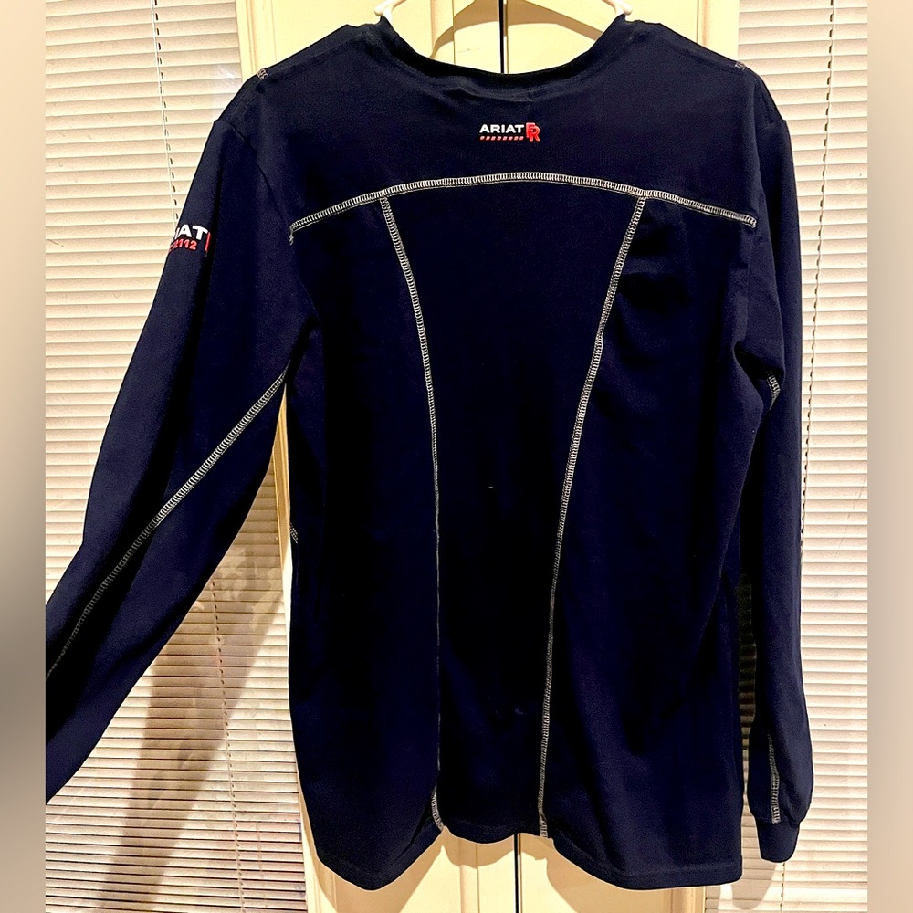 Ariat Mens F/R Long Sleeve Ac Work Crewhenley Shirt Like NEW Size M